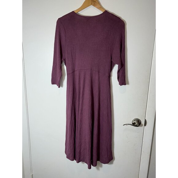 NWT Torrid Purple Hacci Wrap Midi Dress Soft Stretch Plus Size  1x - Picture 8 of 11